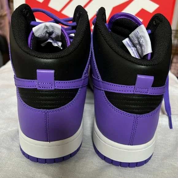 Nike Dunk High Psychic Purple Retro DV0829-500 Premium Black Court - Picture 4 of 8